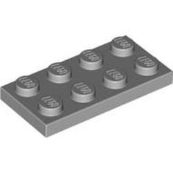3020-86 Platte plaat 2x4 grijs, licht (blauwachtig) NIEUW *1B203