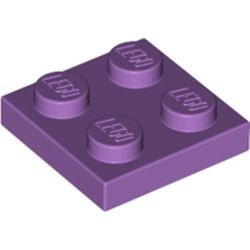 3022-157 Platte plaat 2x2 lavender, midden NIEUW *1B199
