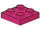 3022-71 Platte plaat 2x2 magenta NIEUW *1B199