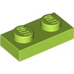 3023-34 Platte plaat 1x2 lime NIEUW *1B169