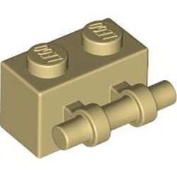30236-2 Steen 1x2 met hendel aan zijkant crème NIEUW *1B040