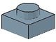 3024-55G Platte plaat 1x1 blauw, zandkleurig gebruikt *1B367
