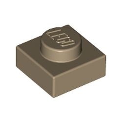 3024-69 Platte plaat 1x1 crème,donker NIEUW *1B166