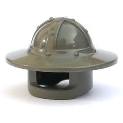 30273-10G Ridderhelm rond met brede rand donker, grijs (klassiek) gebruikt *0L0000