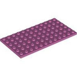 3028-47 Platte plaat 6x12 roze, donker NIEUW *5K0000
