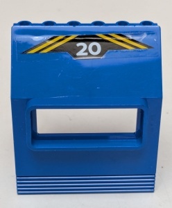 30288pb01-7G Paneel 3x6x6 met uitsnede en witte 20 en strepen (Sticker) PAKKETPOST blauw gebruikt *5P0000