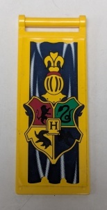 30292pb005-3G Vlag 7x3 met HP Hogwarts Sticker (Set 4733) geel gebruikt *5S023