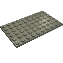 3033-10 Platte plaat 6x10 donker, grijs (klassiek) NIEUW *5K0000
