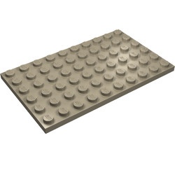 3033-69 Platte plaat 6x10 crème,donker NIEUW *5K0000