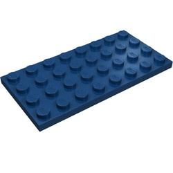 3035-63 Platte plaat 4x8 blauw, donker NIEUW *5K0000