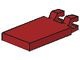 30350-59 Tegel 2x3 met twee clips aan uiteinde rood, donker NIEUW *0D0000