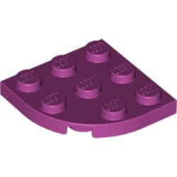 30357-71 Platte plaat 3x3 afgeronde hoek magenta NIEUW *1B234