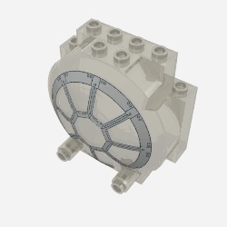 30366px2-13G 3x6x5 ruit met spaakpatroon transparant bruin (kleurnaam was: trans ZWART) gebruikt *