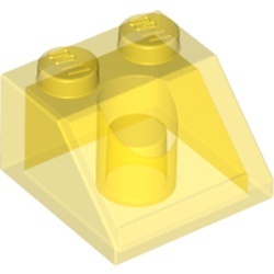 3039-19 Dakpan 45 graden 2x2 transparant geel NIEUW *1B135