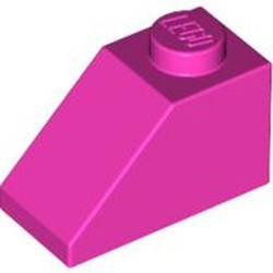 3040-47 Dakpan 45 graden 1x2 roze, donker NIEUW *1B131