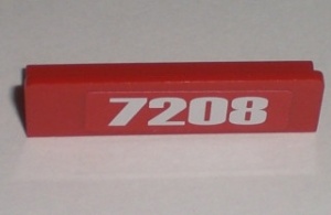 30413pb0023-5G Paneel 1x4 "7208" rood gebruikt *0D0000