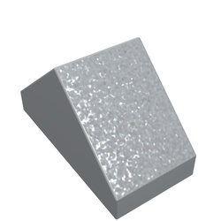 3044b-86 DakNOK 45 graden 1x2 met bodemPIN grijs, licht (blauwachtig) NIEUW *1L183