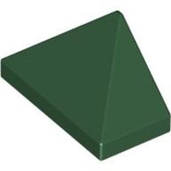 3048c-80G DakNOK 45 graden 2x1 driekantig Bodempin groen, donker gebruikt *1D034