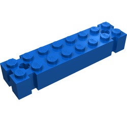 30520-7G Steen 2x8 met as gat aan eindes blauw gebruikt *5K0000