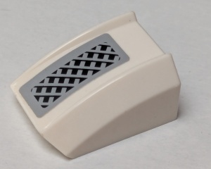 30602pb033-1G Dakpan rond 2x2 ribbeltjes met zwart en grijs patroon (Sticker) - Set 7639 wit gebruikt *5R000