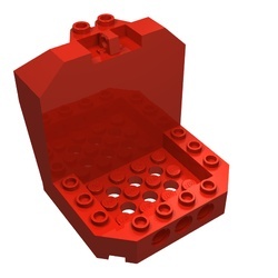 30619-5G Cockpit 6x6x5 met scharnier rood gebruikt *