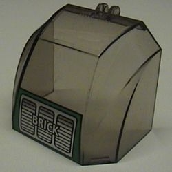 30633pb02-13G Ruit 4x6x6 rechtop cockpit BRICK met grille (PAKKETPOST) transparant bruin (kleurnaam was: trans ZWART) gebruikt *