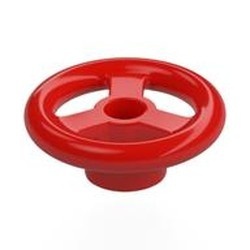 30663-5 Stuurwiel 2 noppen breed rood NIEUW *1A082