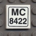 3068bpb0157-1G Tegel 2x2 MC 8422 wit gebruikt *5T05-08
