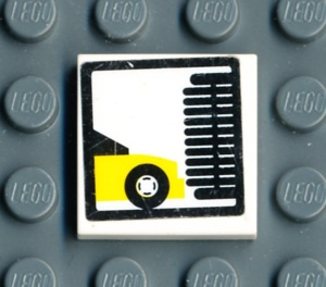 3068bpb0209-1G Tegel 2x2 Car Wash (Sticker) wit gebruikt *5T05-09