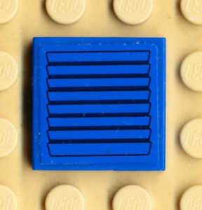 3068bpb0455-7G Tegel 2x2 verwarming op blauwe achtergrond (Sticker) blauw gebruikt *5T05-23