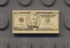 3069b-CUS012 Tegel 1x2 Dollarbiljet 20 dollar wit NIEUW *
