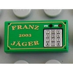 3069bpb0031-6 Tegel 1x2 ' FRANZ JAGER' en cijfertoetsenbord groen NIEUW *
