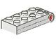 3149c01-1G Scharnierplaat groot 2x5 compleet wit gebruikt *1D0000