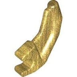 3171-115 Klauw/hoorn met clip, gebogen goud, parel NIEUW *0L015