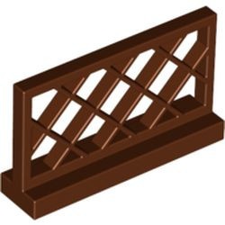 3185-88 Hekwerk 1x4x2 klassiek ruitpatroon bruin, roodachtig NIEUW *0D020