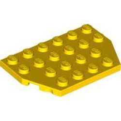 32059-3 Platte plaat 4x6 twee afgekapte hoeken (8+12 noppen) geel NIEUW *5A027