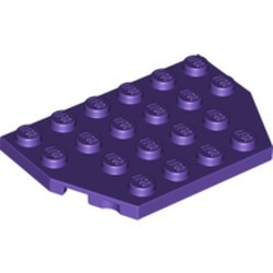 32059-89 Platte plaat 4x6 twee afgekapte hoeken (8+12 noppen) paars, donker NIEUW *5A027