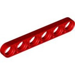 32063-5 Technic, Hefbalk 1x6 dun rood NIEUW *1D000