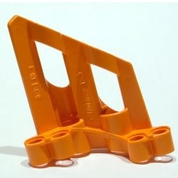 32191-4G Technic, Sierpaneel # 2 Large Short, Large Holes, Side B oranje gebruikt *5K000