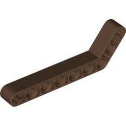 32271-8G Technic, Hefbalk 1x9 gebogen (7x3) dik bruin (klassiek) gebruikt *1D000