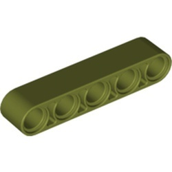 32316-155 Technic, Hefbalk 1x5 dik groen, olijf NIEUW *1DT00