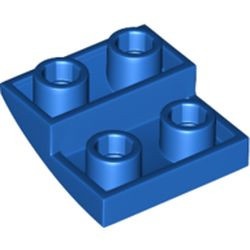 32803-7 Omgekeerde dakpan 2x2 rond blauw NIEUW *1B105