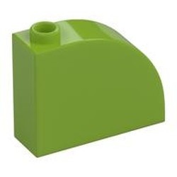 33243-34 Steen, 1x3x2 ronde top 90 graden massief lime NIEUW *1B070