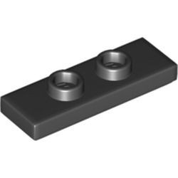 34103-11 Platte plaat 1x3 met 2 noppen zwart NIEUW *1B354