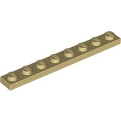 3460-2G Platte plaat 1x8 crème gebruikt *1B372