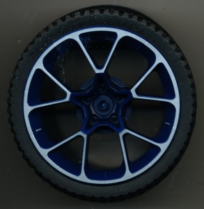 35187pb01-63 Wiel 62.3x42 mm Technic Racing met zilveren omlijning (PAKKETZENDING) blauw, donker NIEUW *
