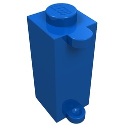 3581-7G Steen 1x1x2 met luikhouders blauw gebruikt *1R004