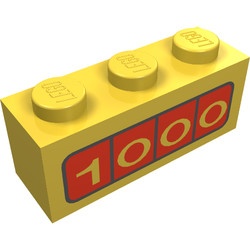 3622pb006-3G Steen 1x3 "1000" geel gebruikt *5V03-03