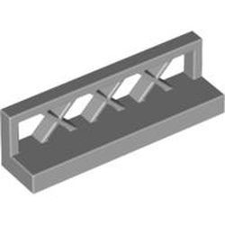 3633-86G Hekwerk 1x4x1 Ruitpatroon laag grijs, licht (blauwachtig) gebruikt *1C024