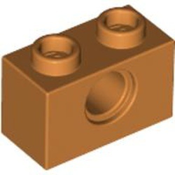 3700-29 Technic, steen 1x2 met gat oranje, aardekleurig NIEUW *